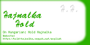 hajnalka hold business card